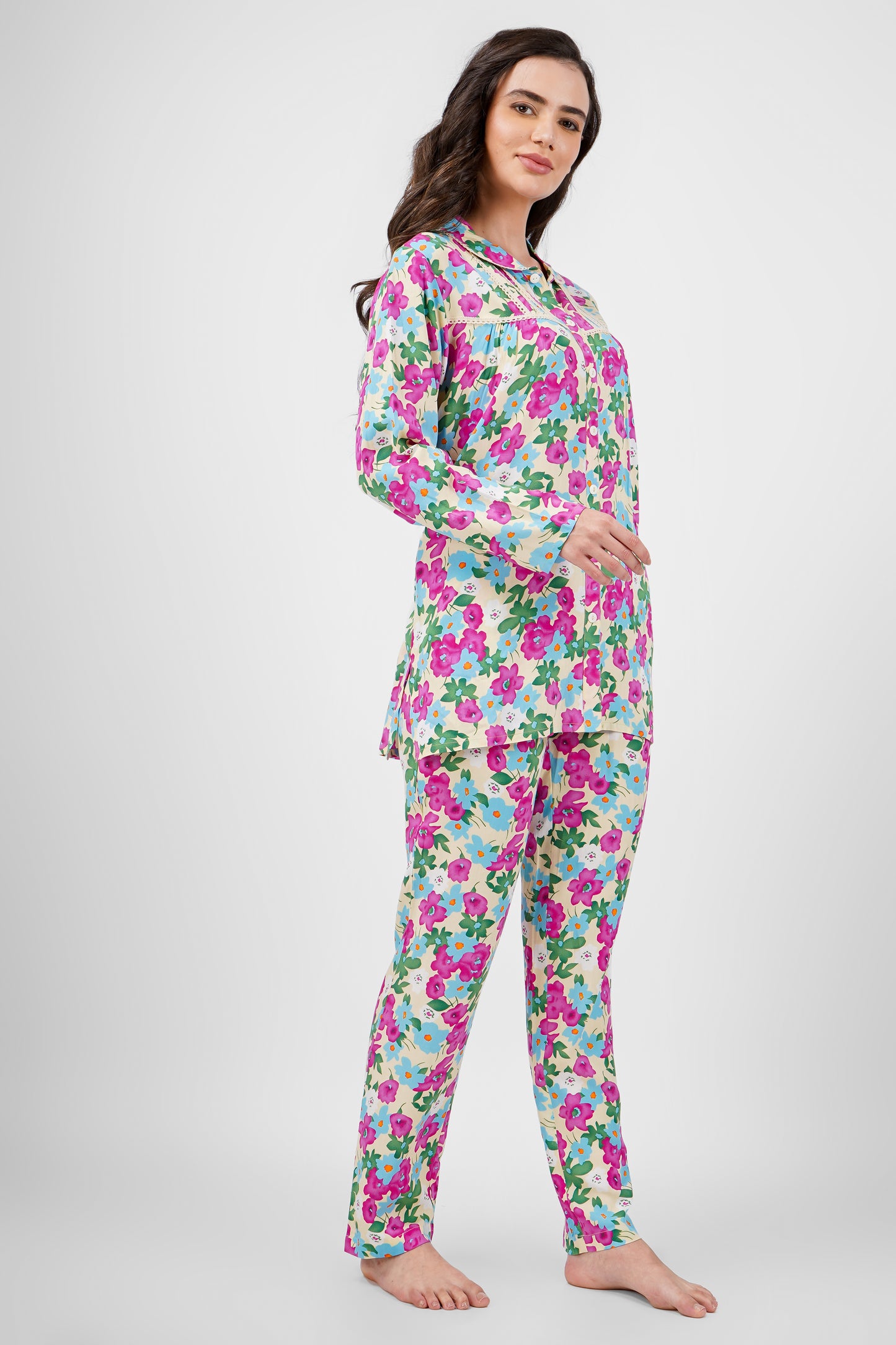 Blossom Hues Nightsuit Set