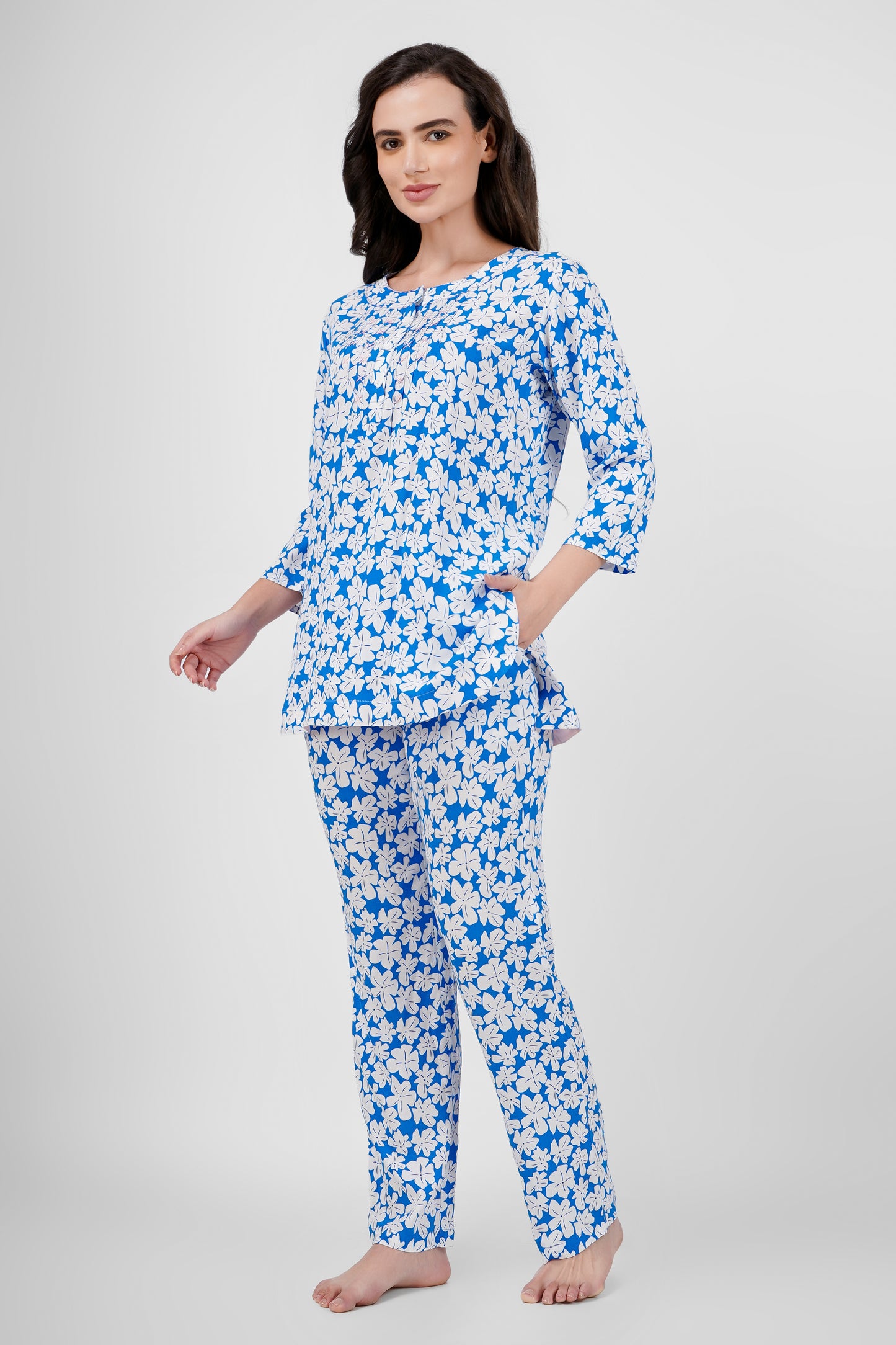 Pink Blossom Nightsuit Set
