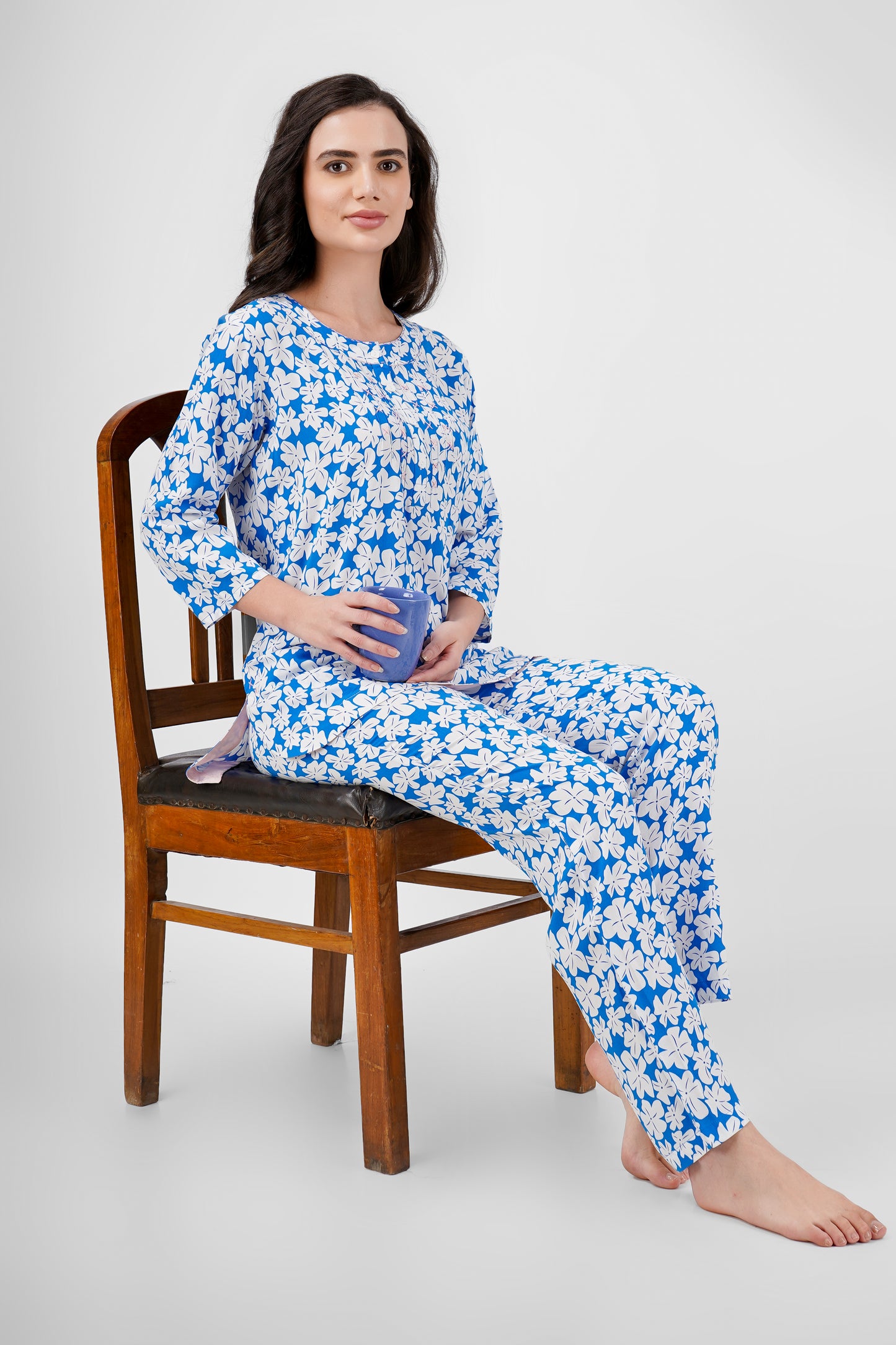 Pink Blossom Nightsuit Set