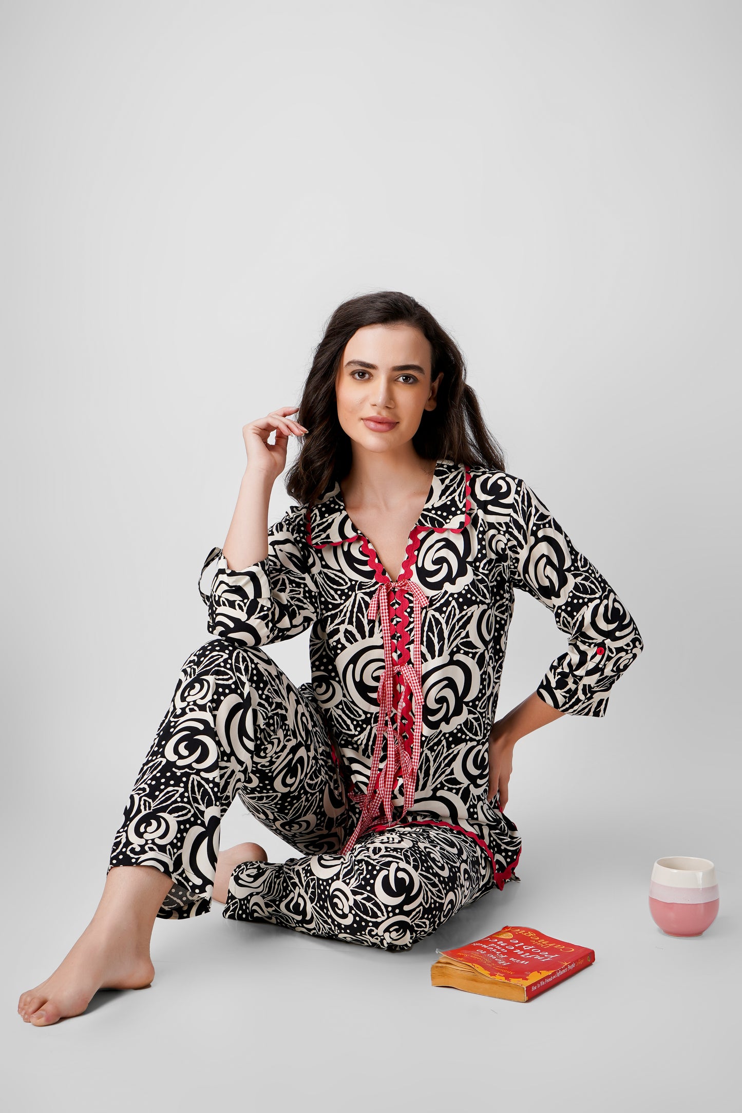Monochrome Playful Rayon Coord Set