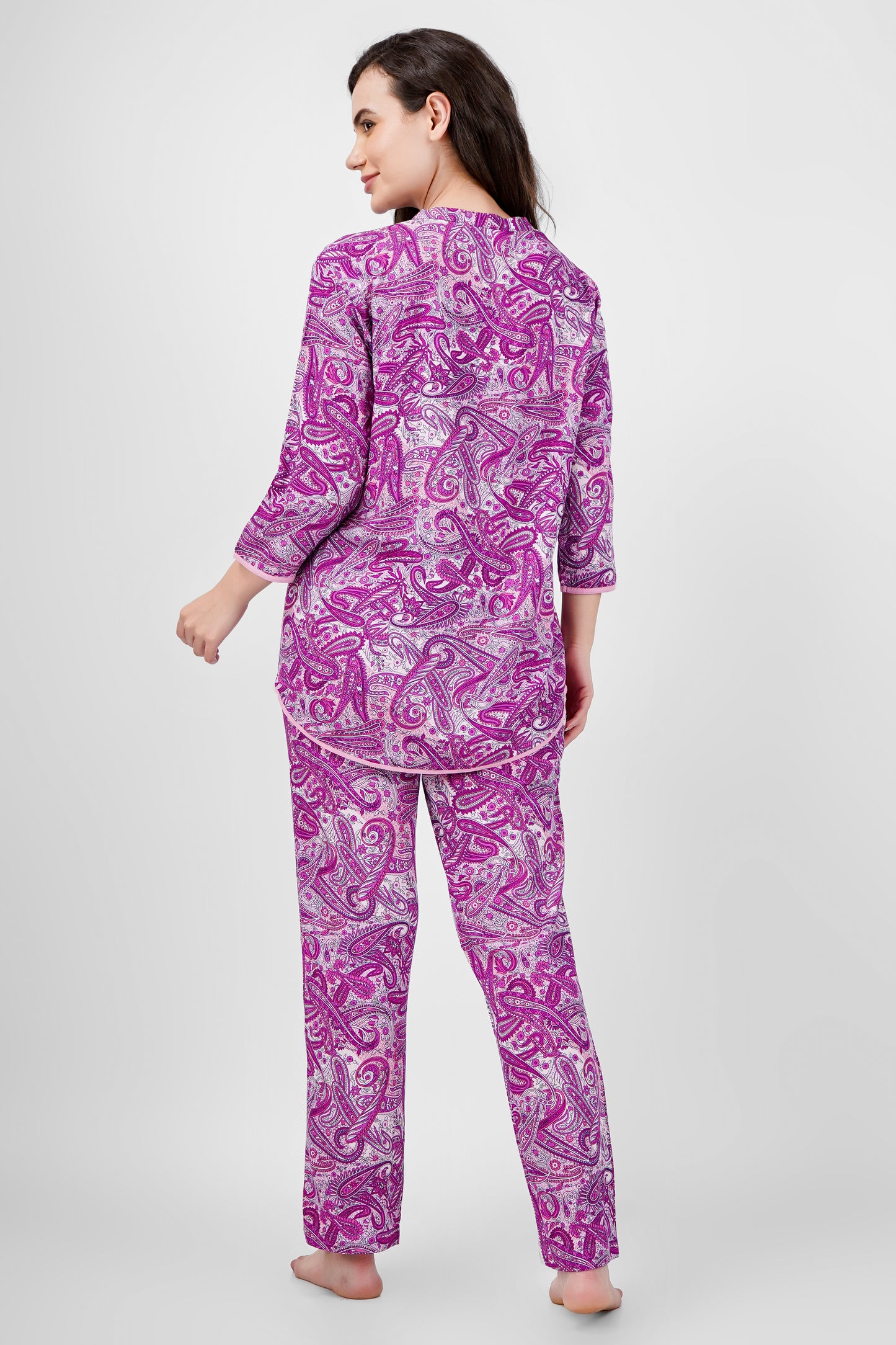 Amethyst Paisley Nightsuit Set