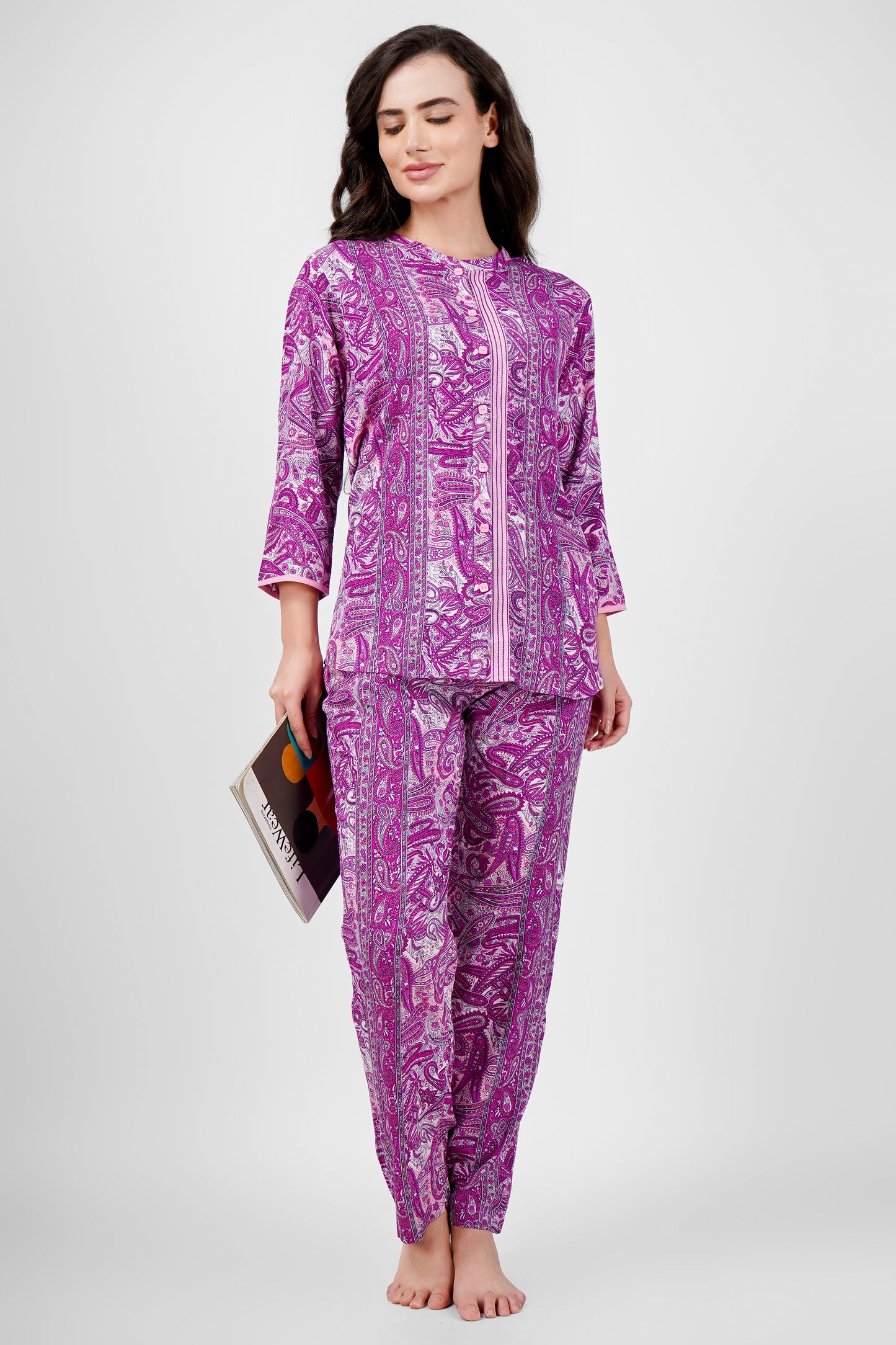 Amethyst Paisley Nightsuit Set