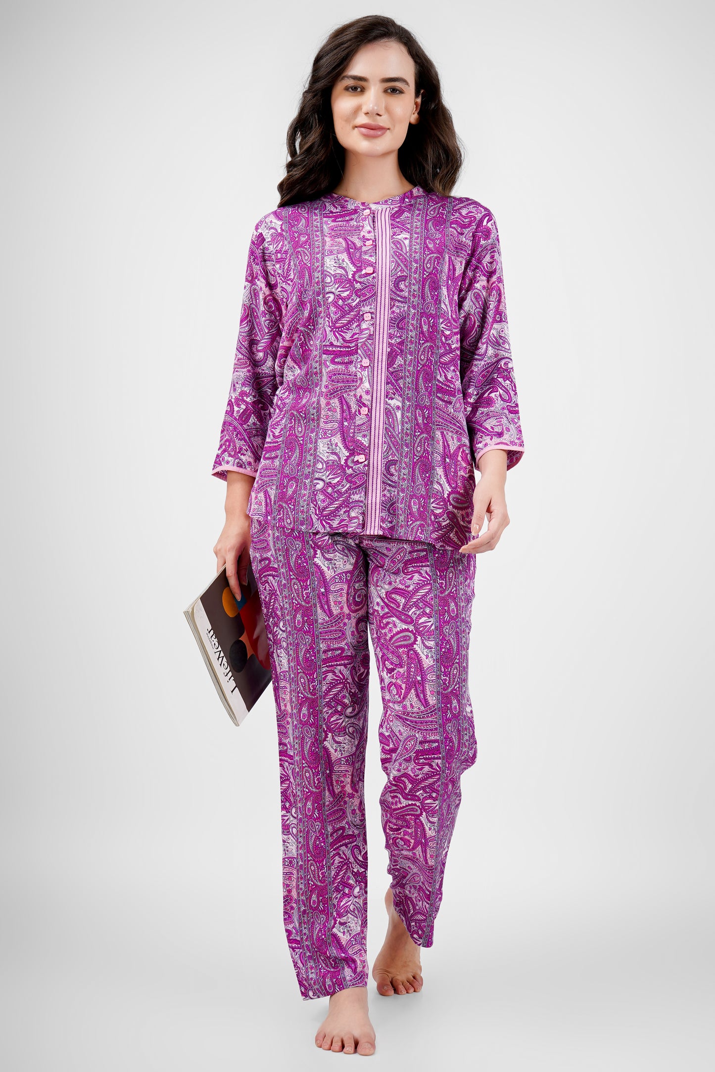 Amethyst Paisley Nightsuit Set