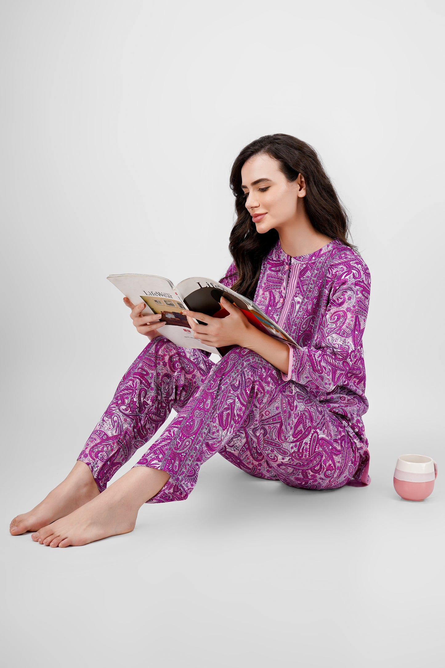 Amethyst Paisley Nightsuit Set