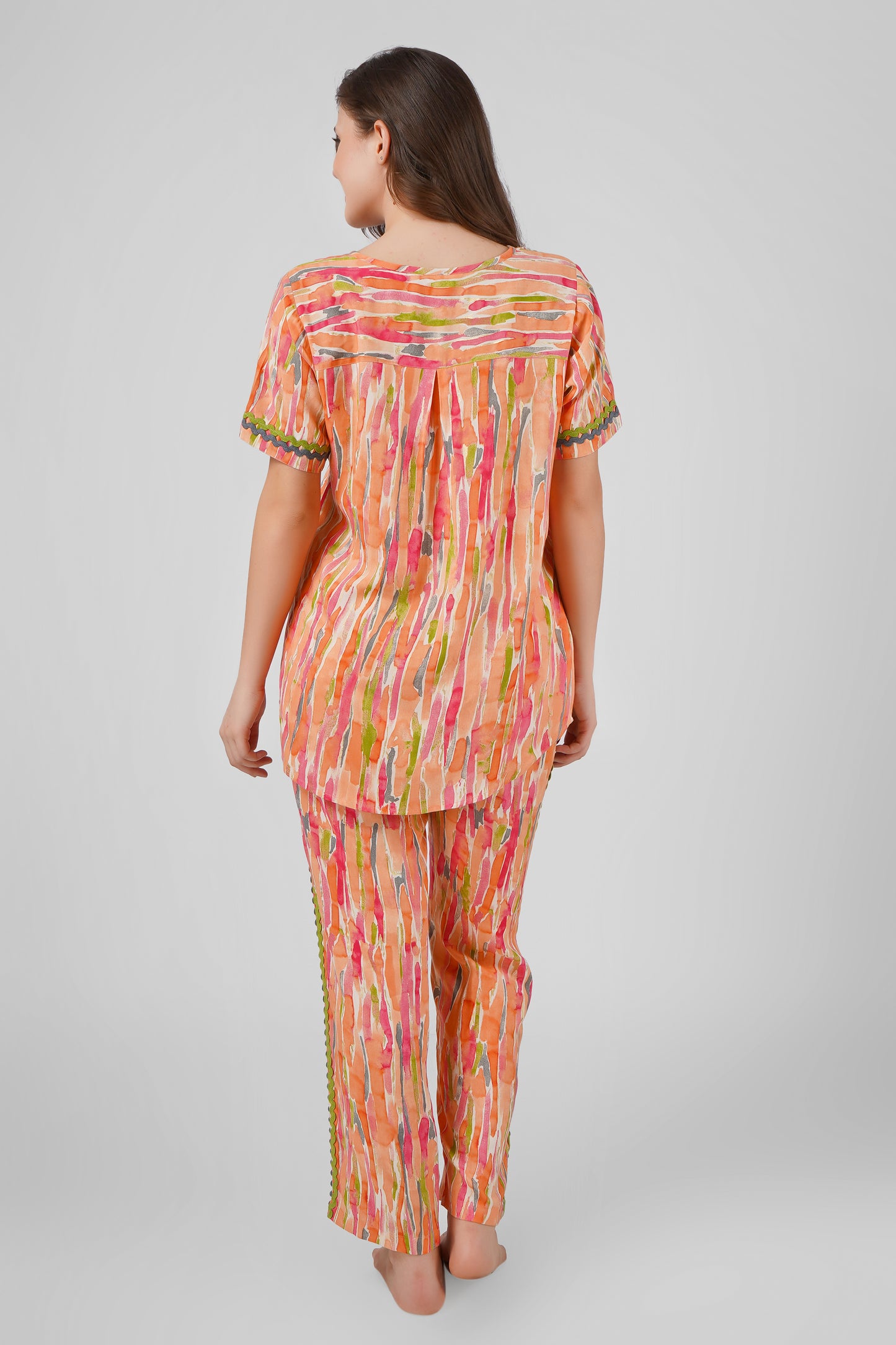 Tangerine Bliss Nightsuit Set