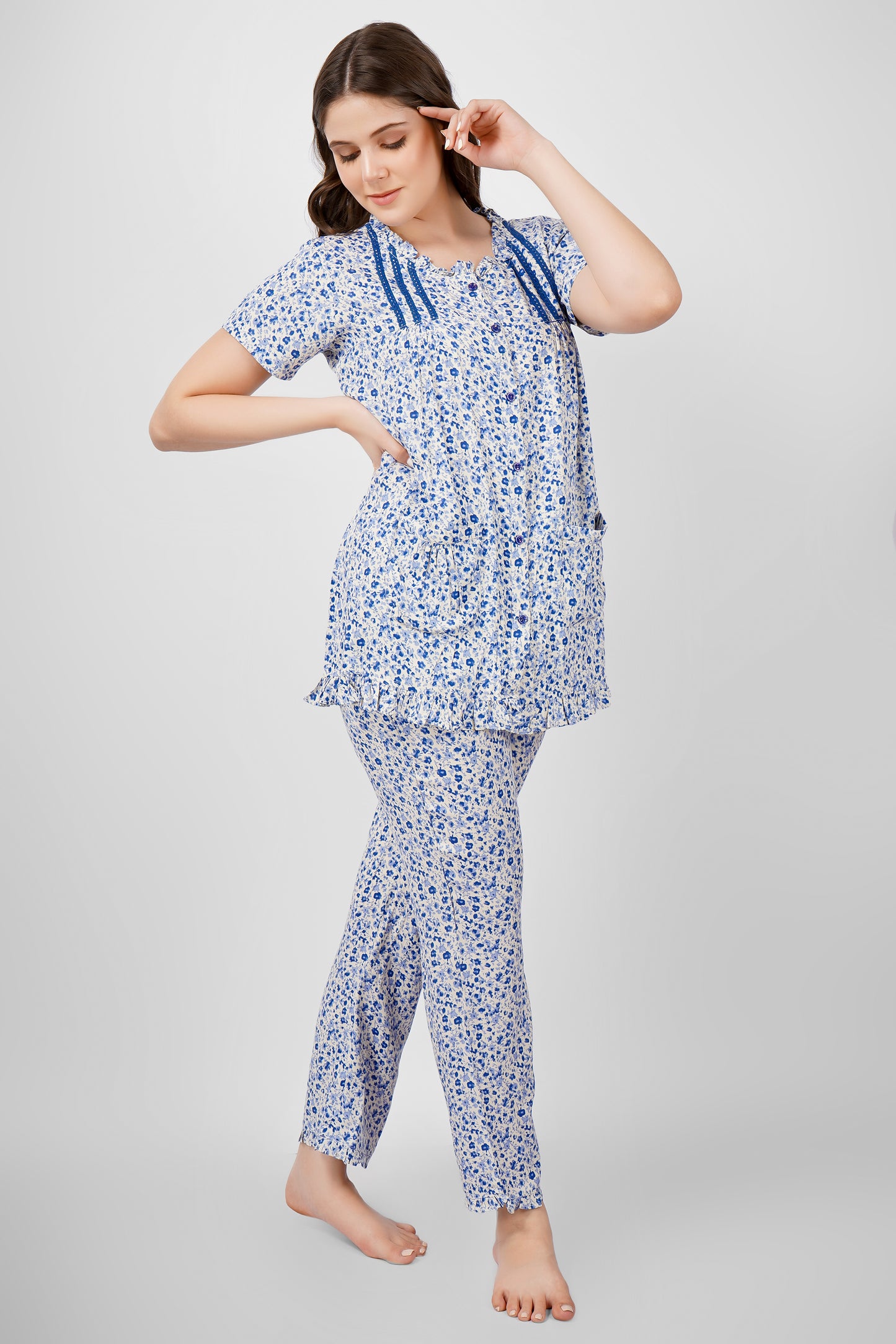 Blue Whisper Nightsuit Set