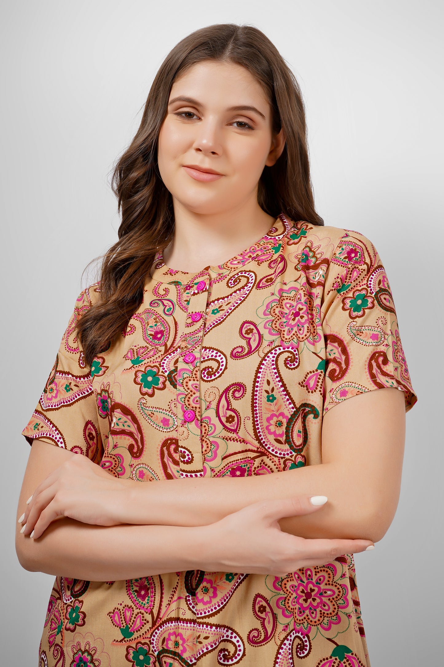Fawn Paisley Nightsuit Set