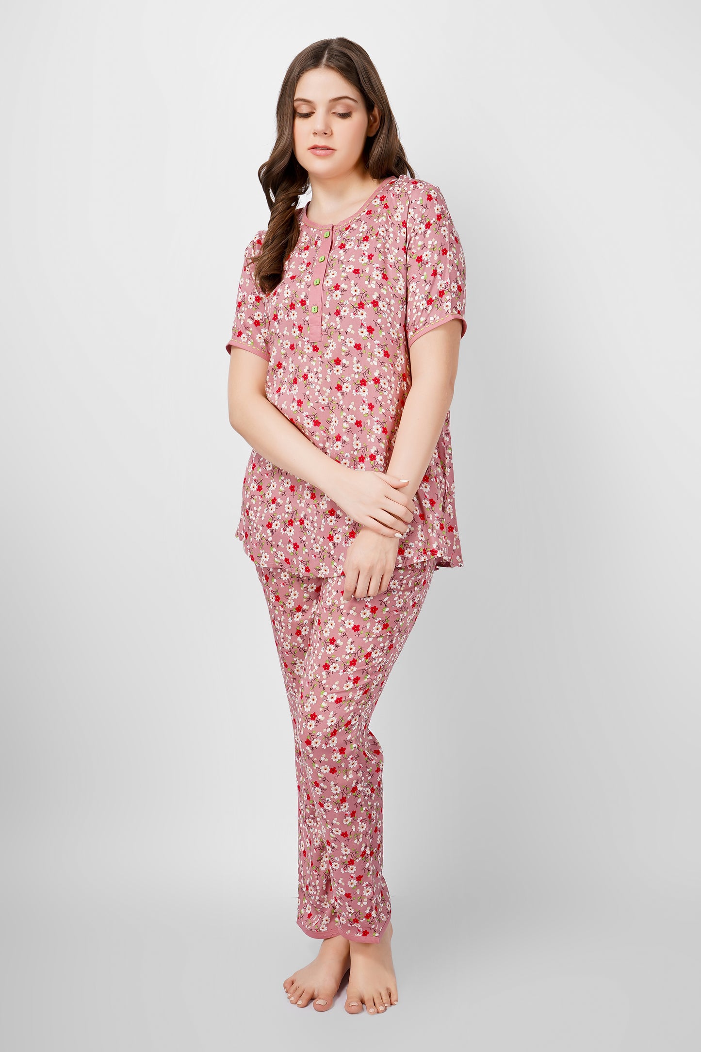 Blush Petals Nightsuit Set