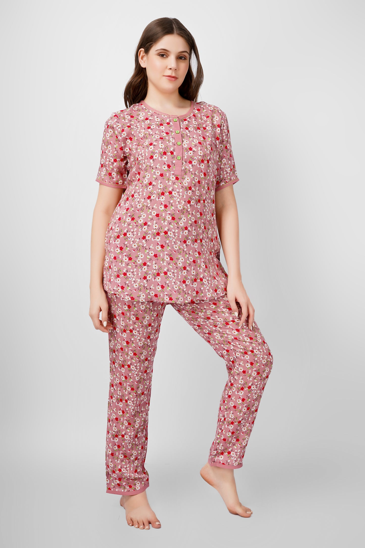 Blush Petals Nightsuit Set