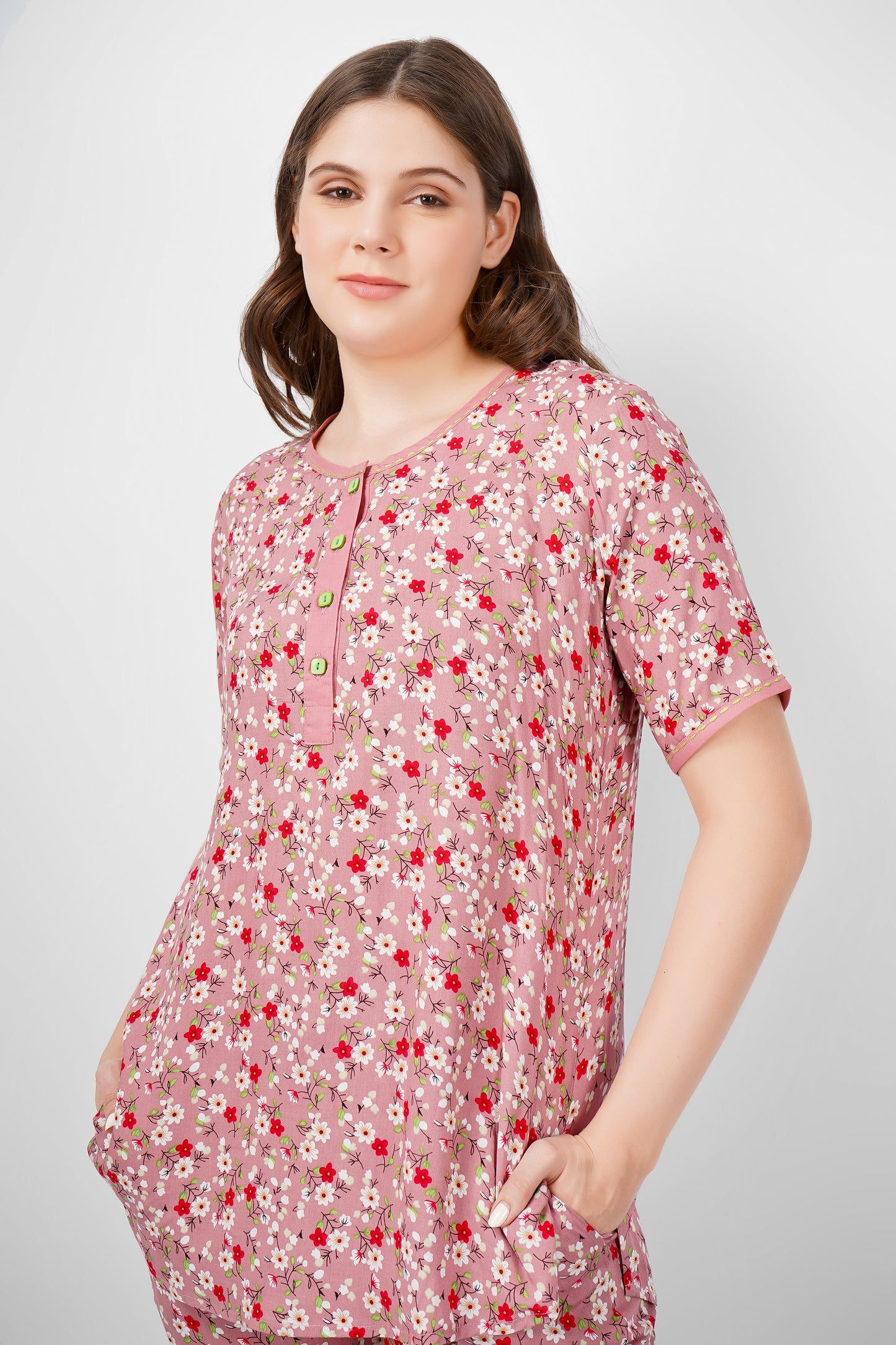 Blush Petals Nightsuit Set