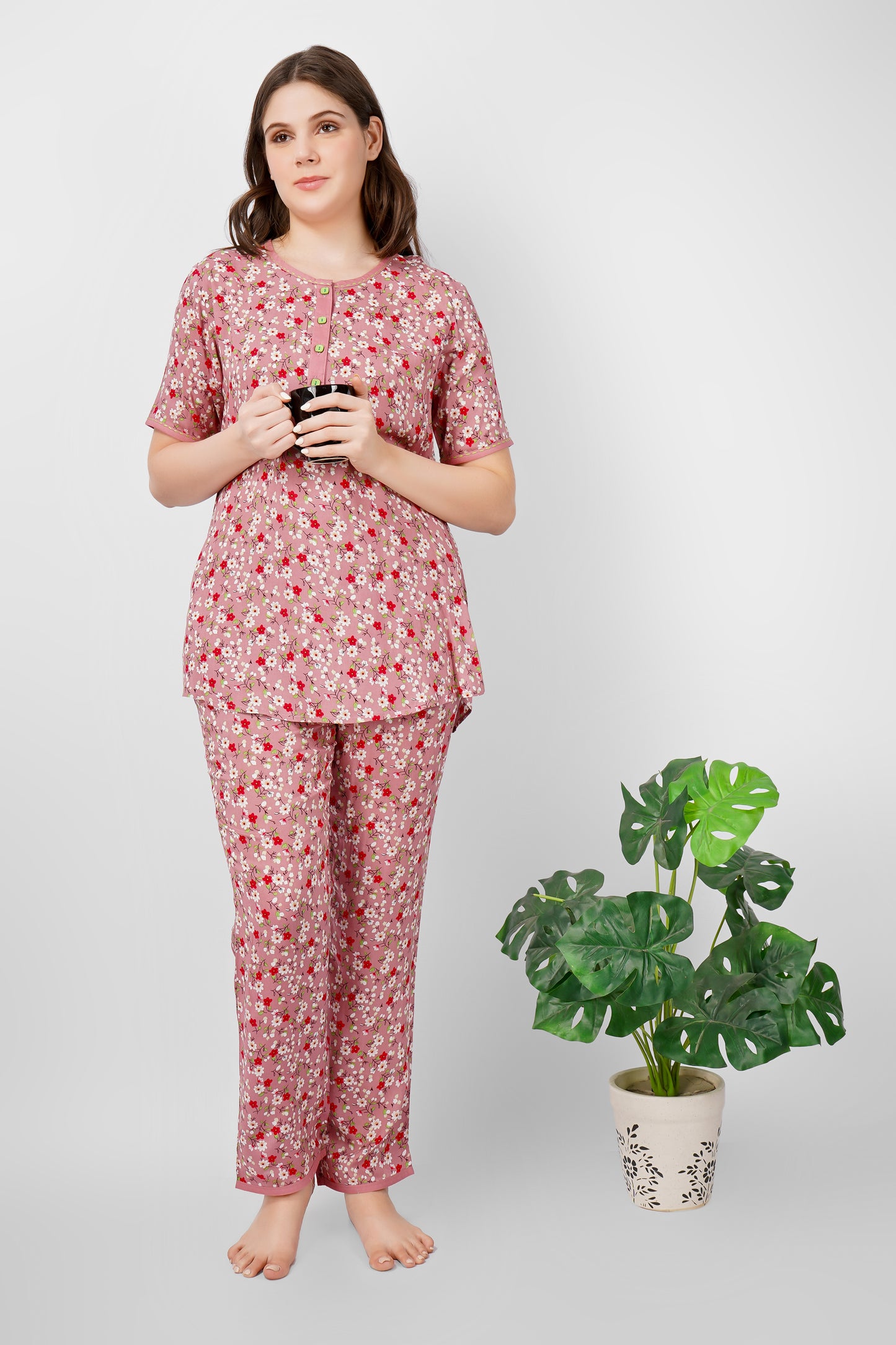 Blush Petals Nightsuit Set