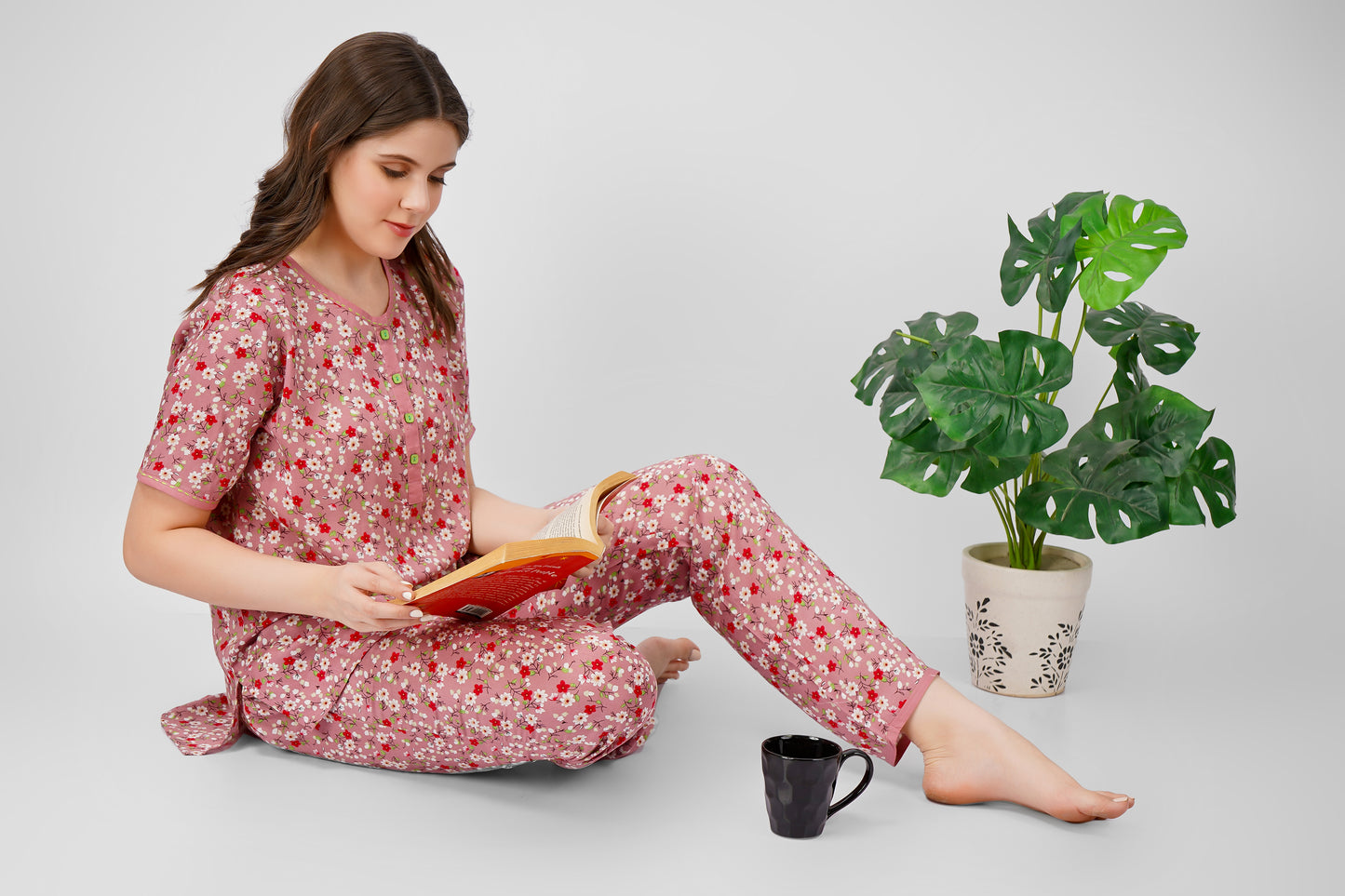 Blush Petals Nightsuit Set