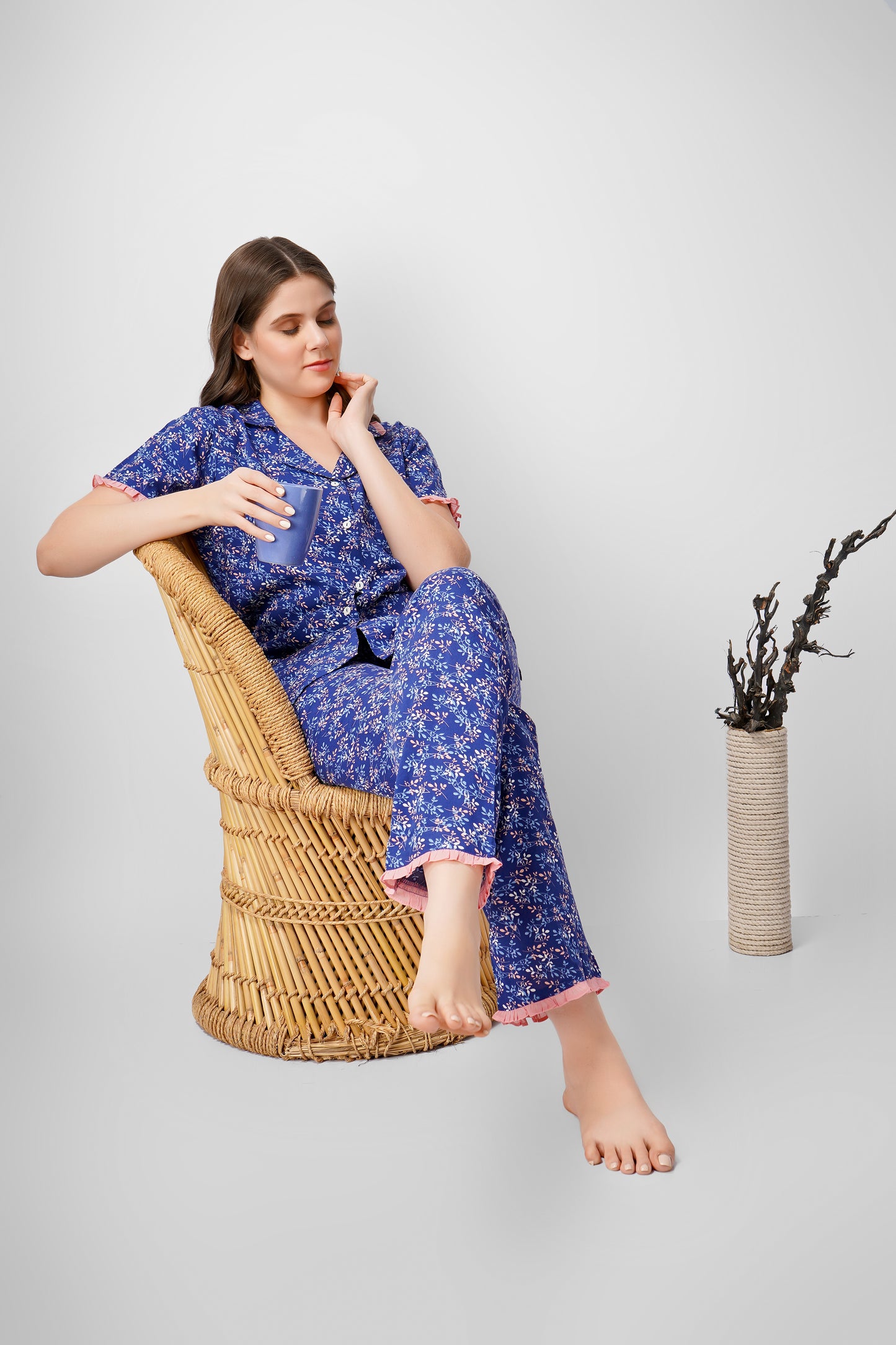 Indigo Serenity Nightsuit Set