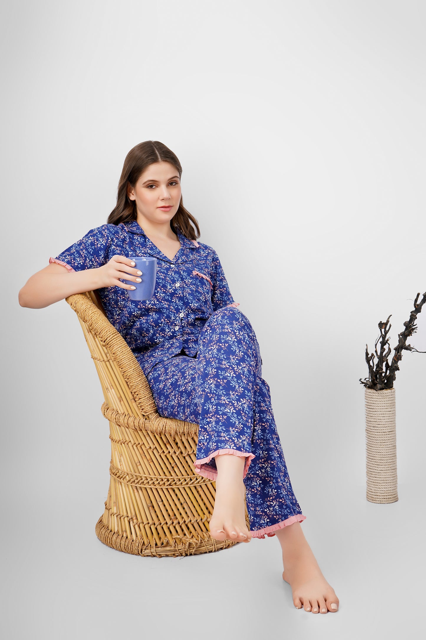 Indigo Serenity Nightsuit Set