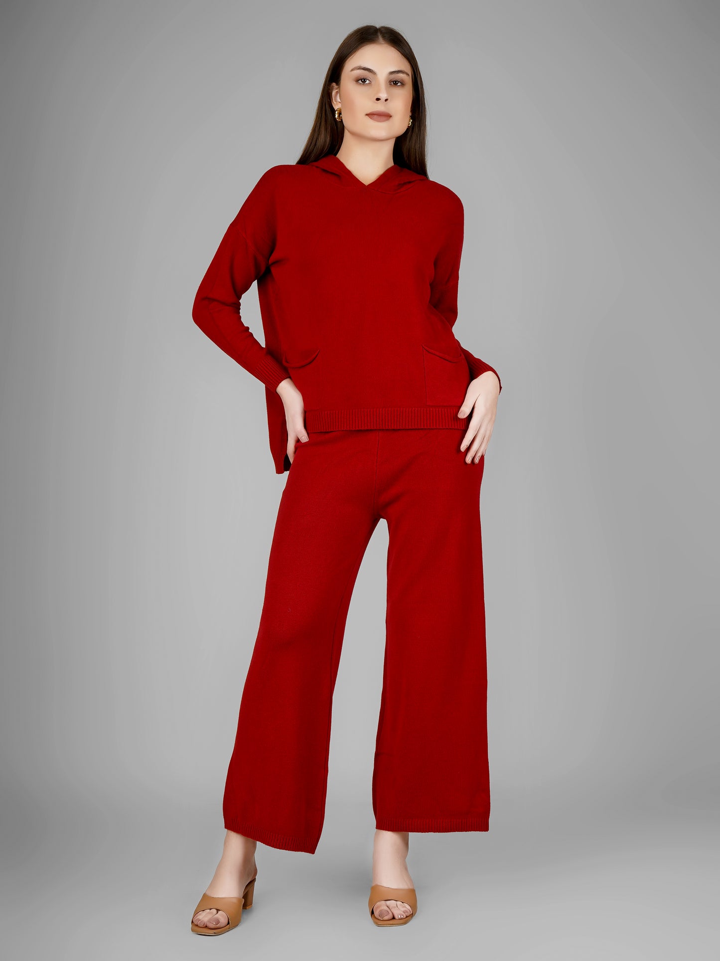 Scarlet Cozy Luxe Woollen Co-ord Set