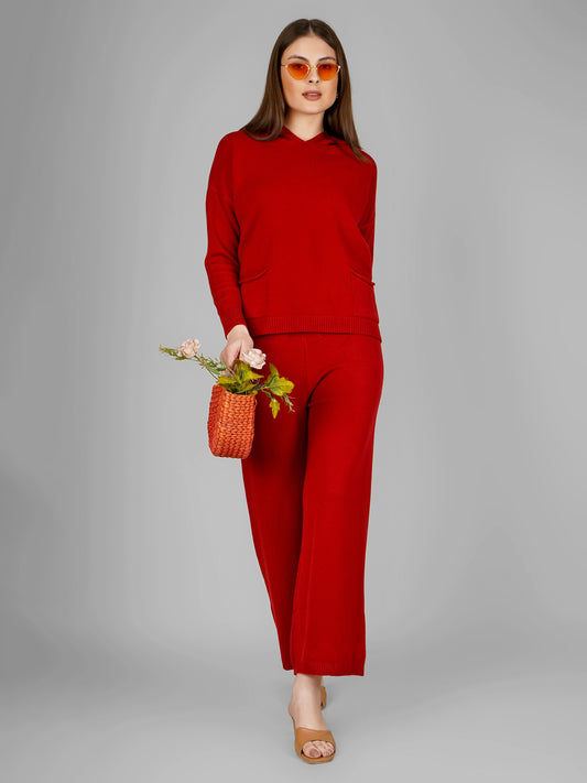 Scarlet Cozy Luxe Woollen Co-ord Set