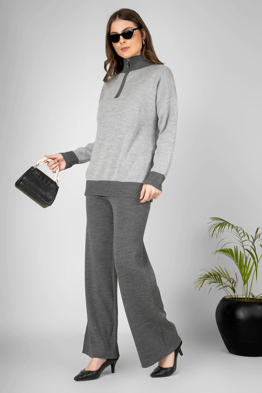 Shadow Zip Woollen Co-ord Set