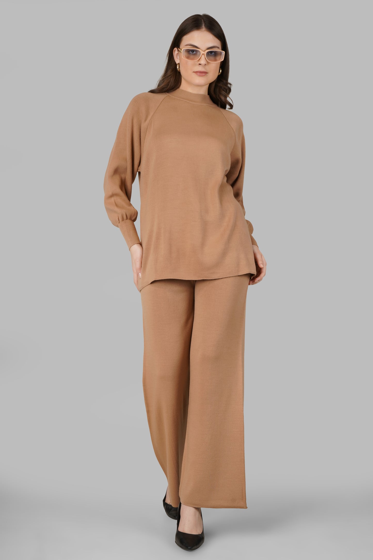 Oat Knit Woollen Co-ord Set