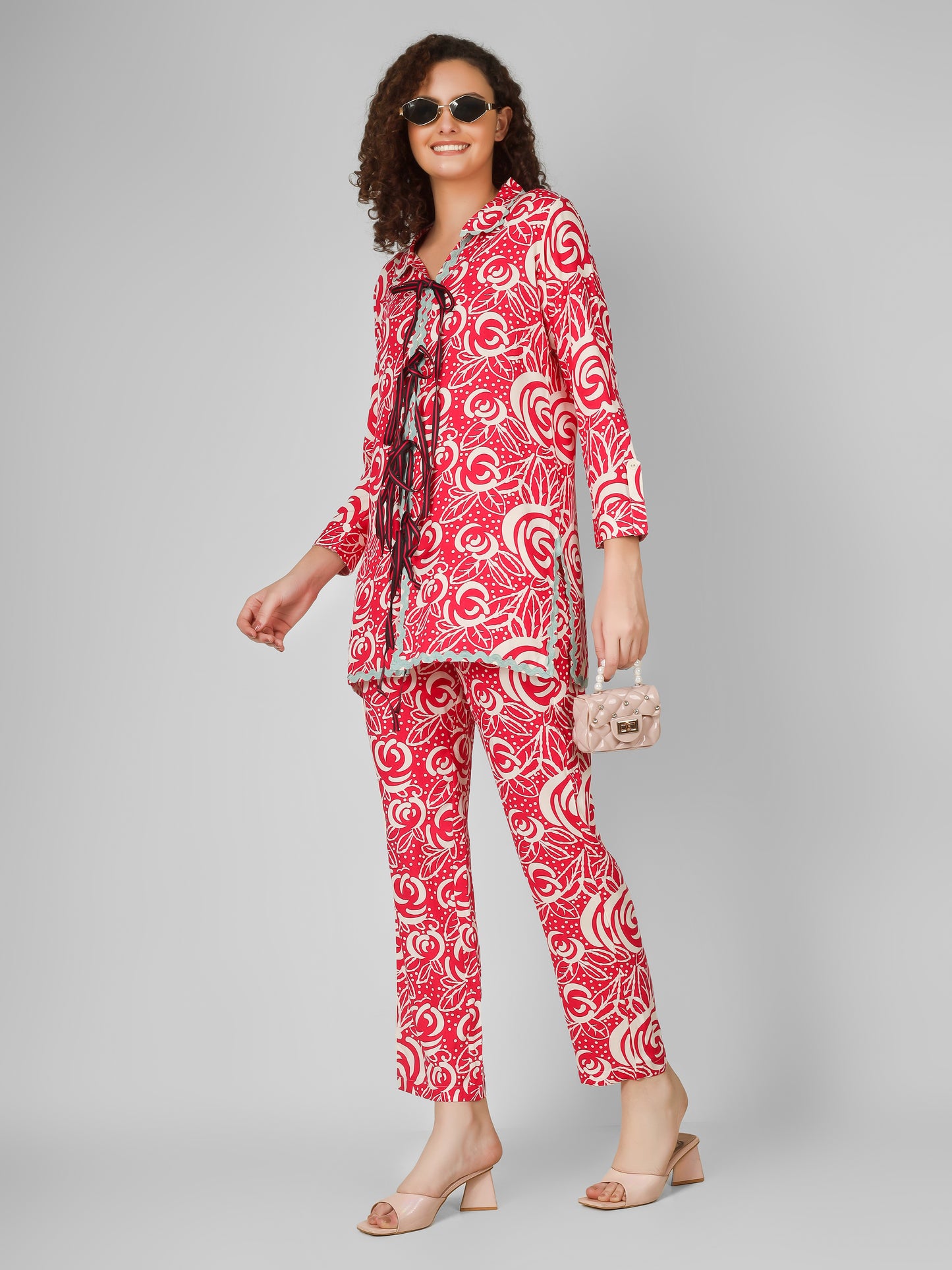 Magenta Mischief Rayon Coord Set