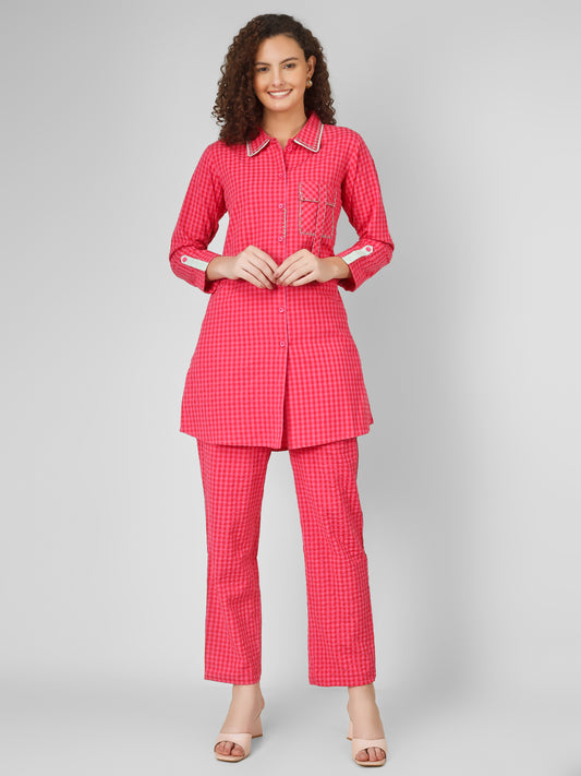 Magnetic Magenta Gingham Coord Set