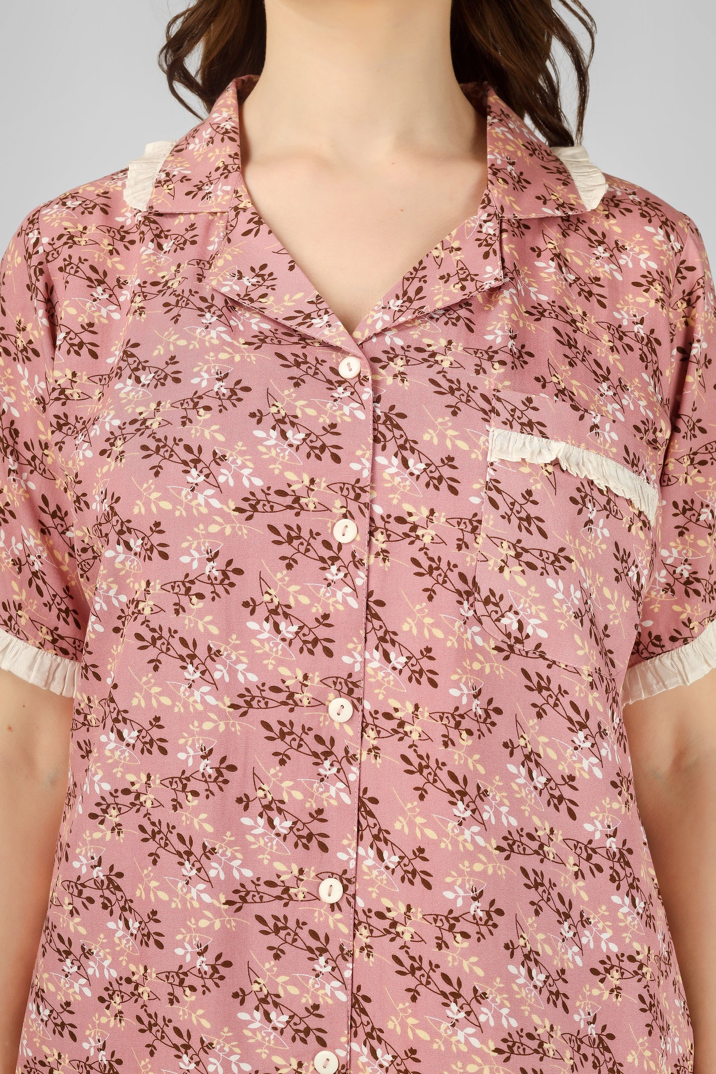 Earthy Bloom Nightsuit Set