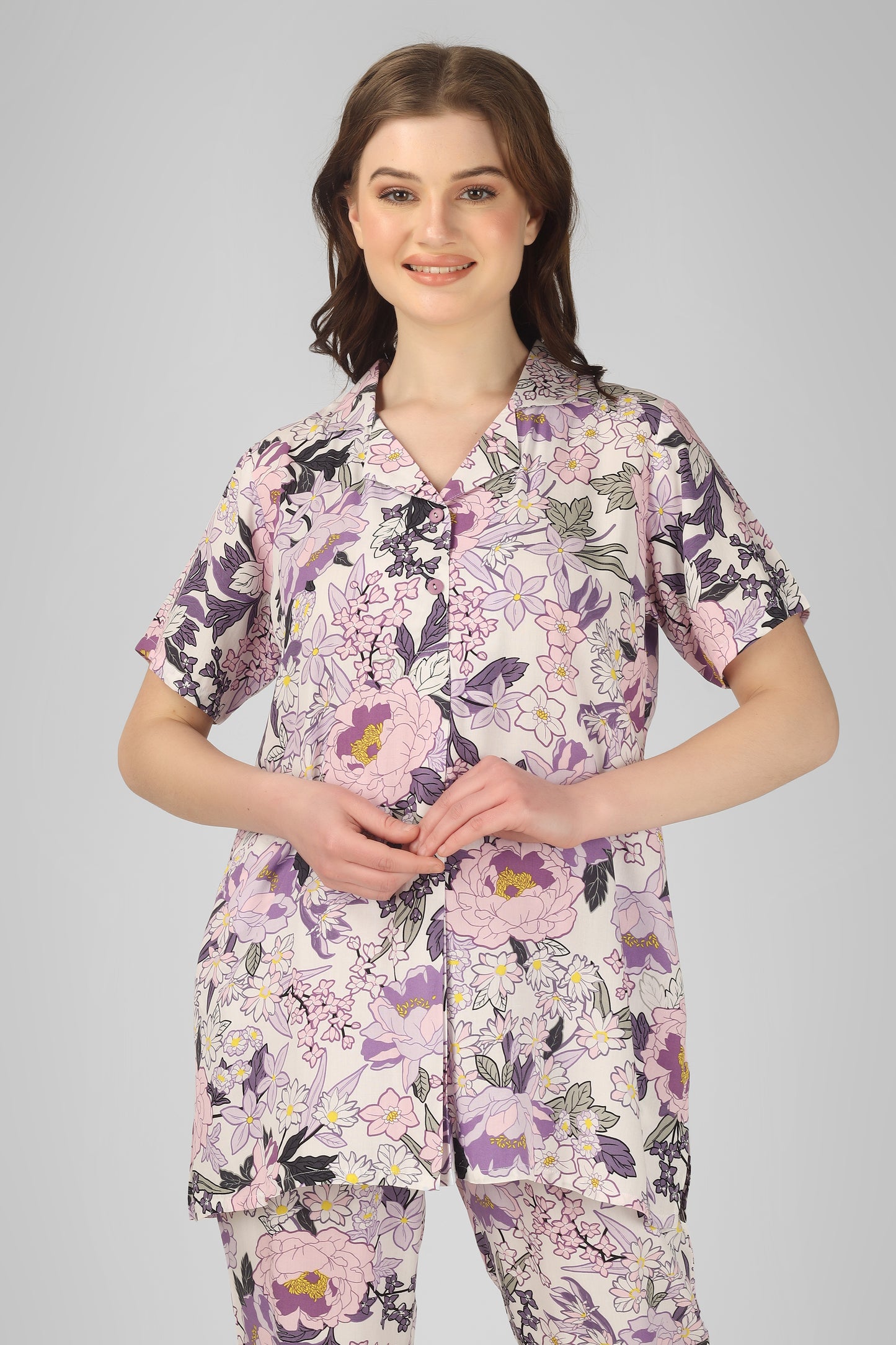 Ethereal Bloom Nightsuit Set