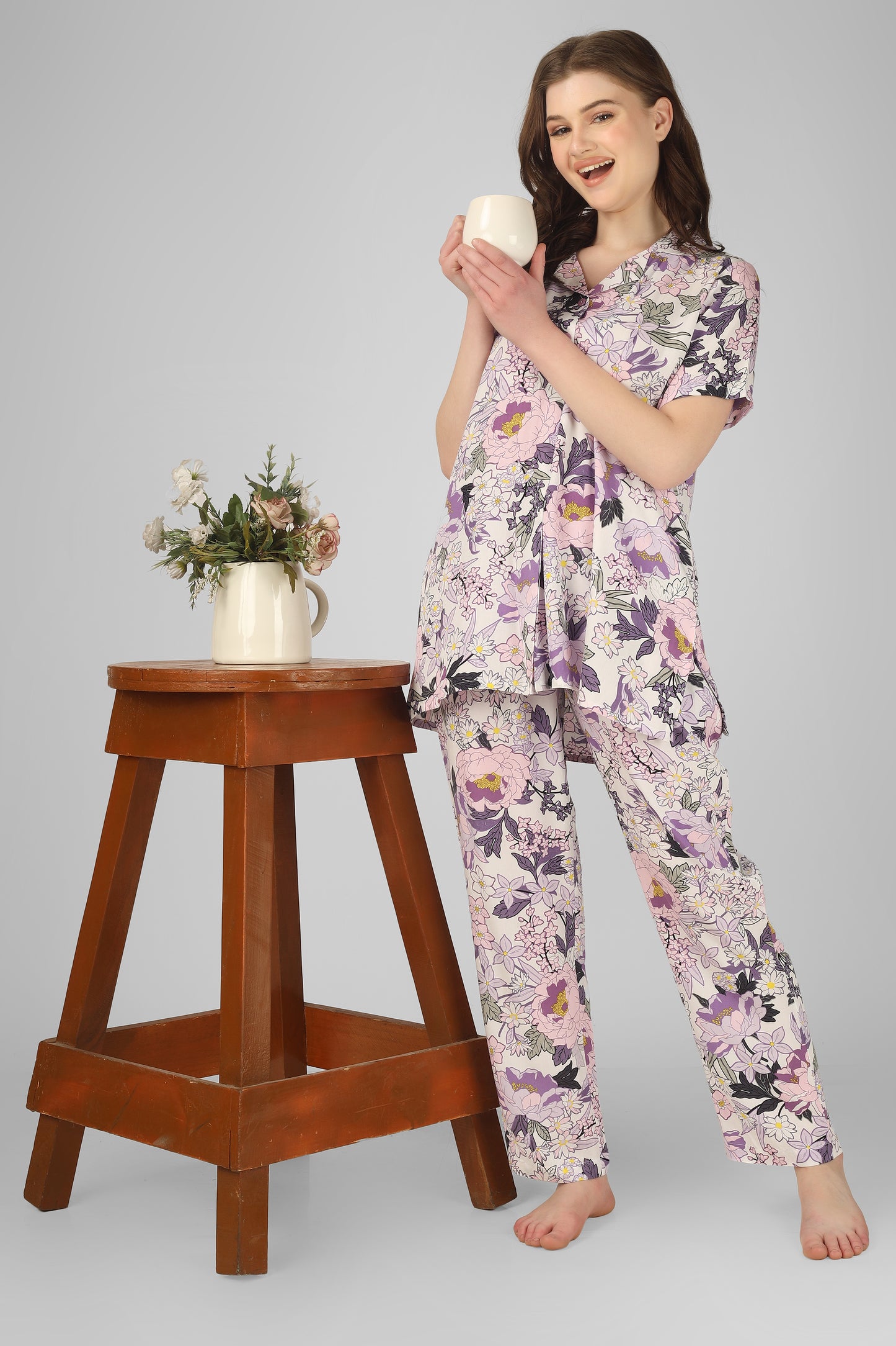 Ethereal Bloom Nightsuit Set