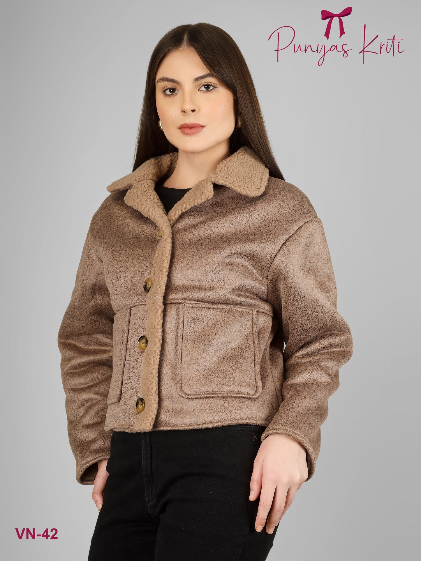 Turkish Plush Cocoa Short Jacket