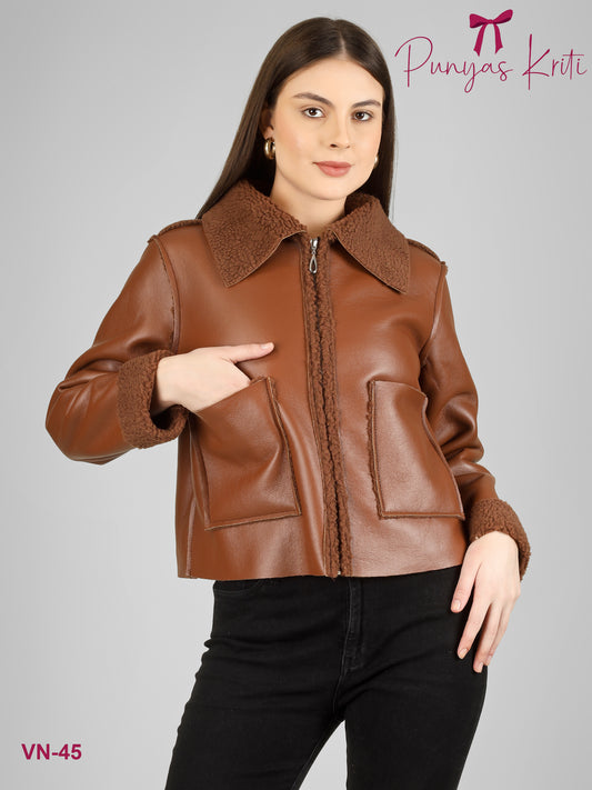 Turkish Brown Cozy Chic Short Jacket