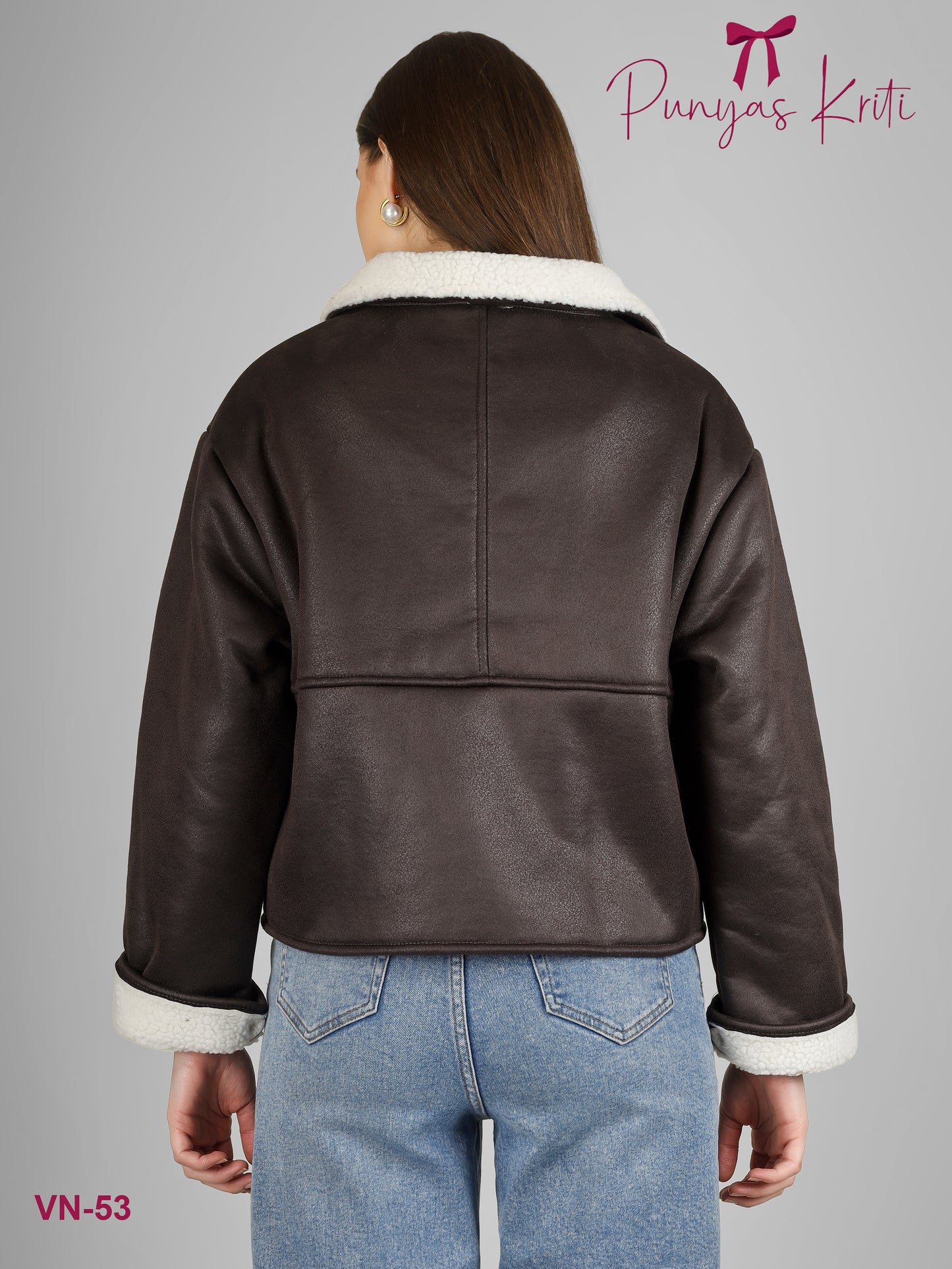 Turkish Glossy Black Cozy Short Jacket