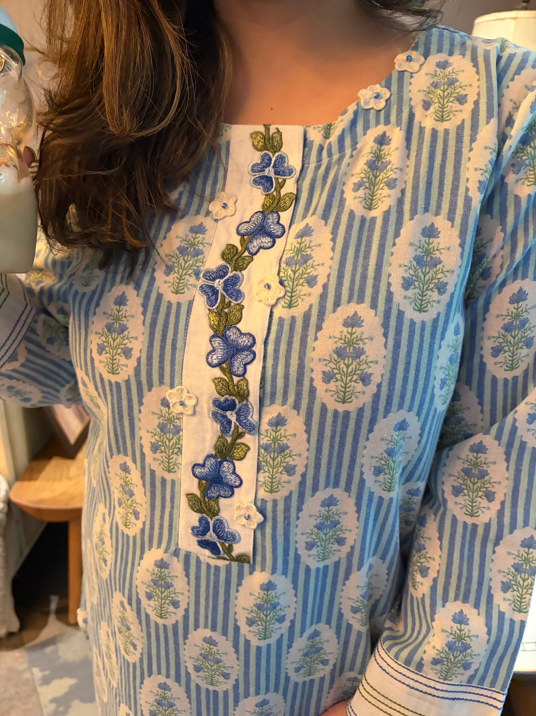 Blue Banno Farshi Co-ord Set