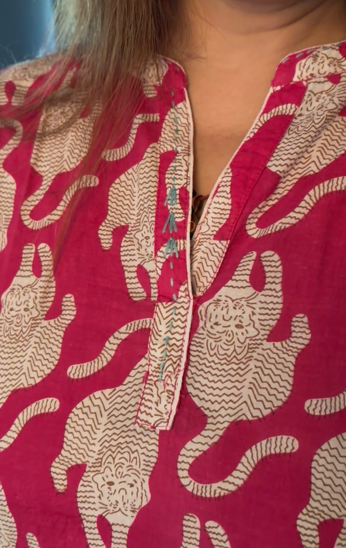 Magenta Tiger- Organic Cotton Nightsuit