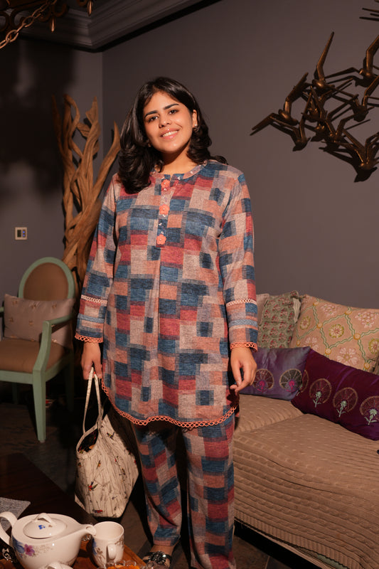 Autumn Mosaic Pashmina Coord Set