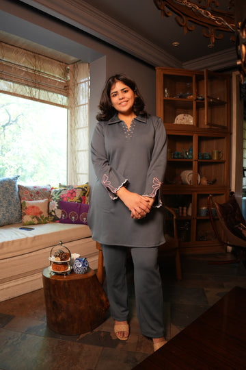 Slate Whisper Fleece Coord Set