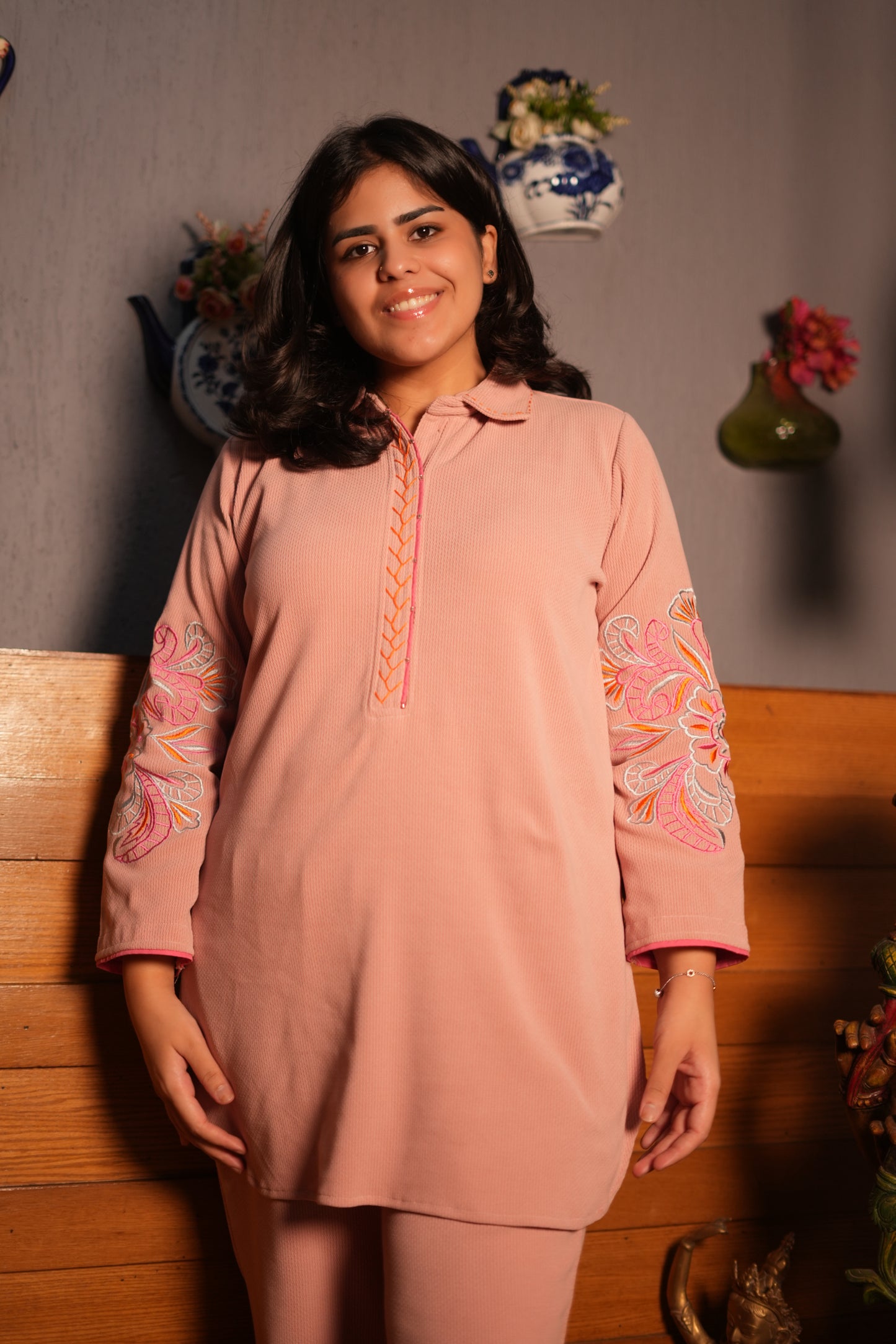 Rosé Reverie Woollen Co-ord Set