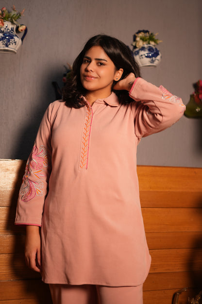 Rosé Reverie Woollen Co-ord Set