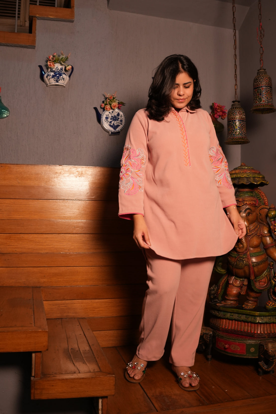 Rosé Reverie Woollen Co-ord Set