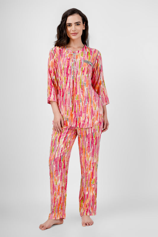 Rosy Bliss Nightsuit Set
