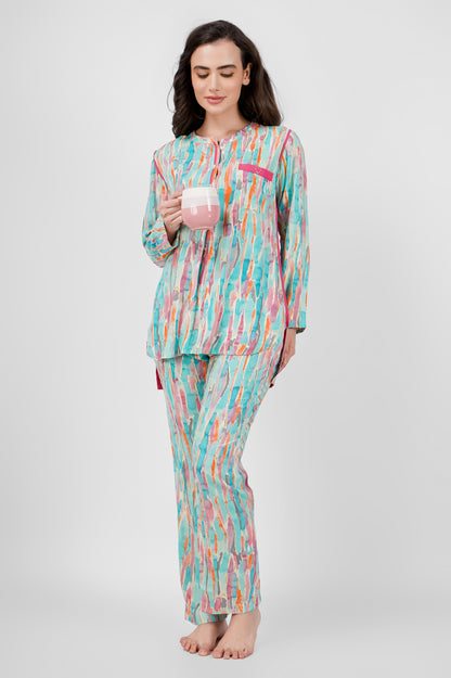 Aqua Bliss Nightsuit Set