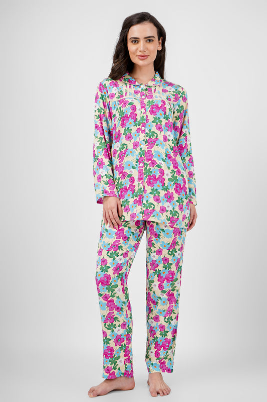 Blossom Hues Nightsuit Set