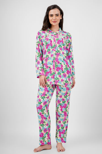 Blossom Hues Nightsuit Set