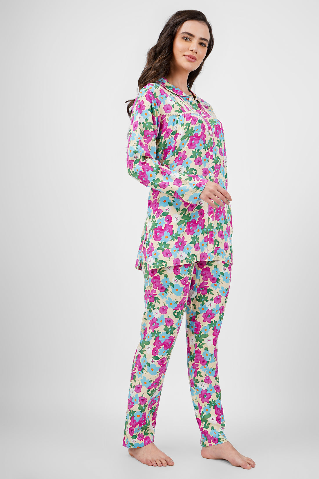 Blossom Hues Nightsuit Set