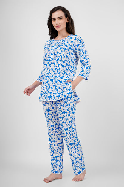 Pink Blossom Nightsuit Set