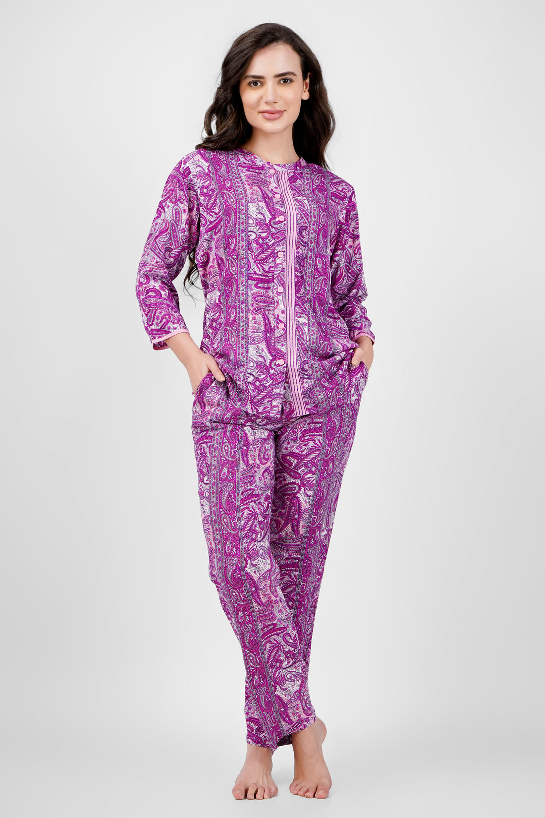 Amethyst Paisley Nightsuit Set