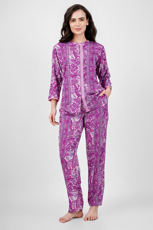 Amethyst Paisley Nightsuit Set