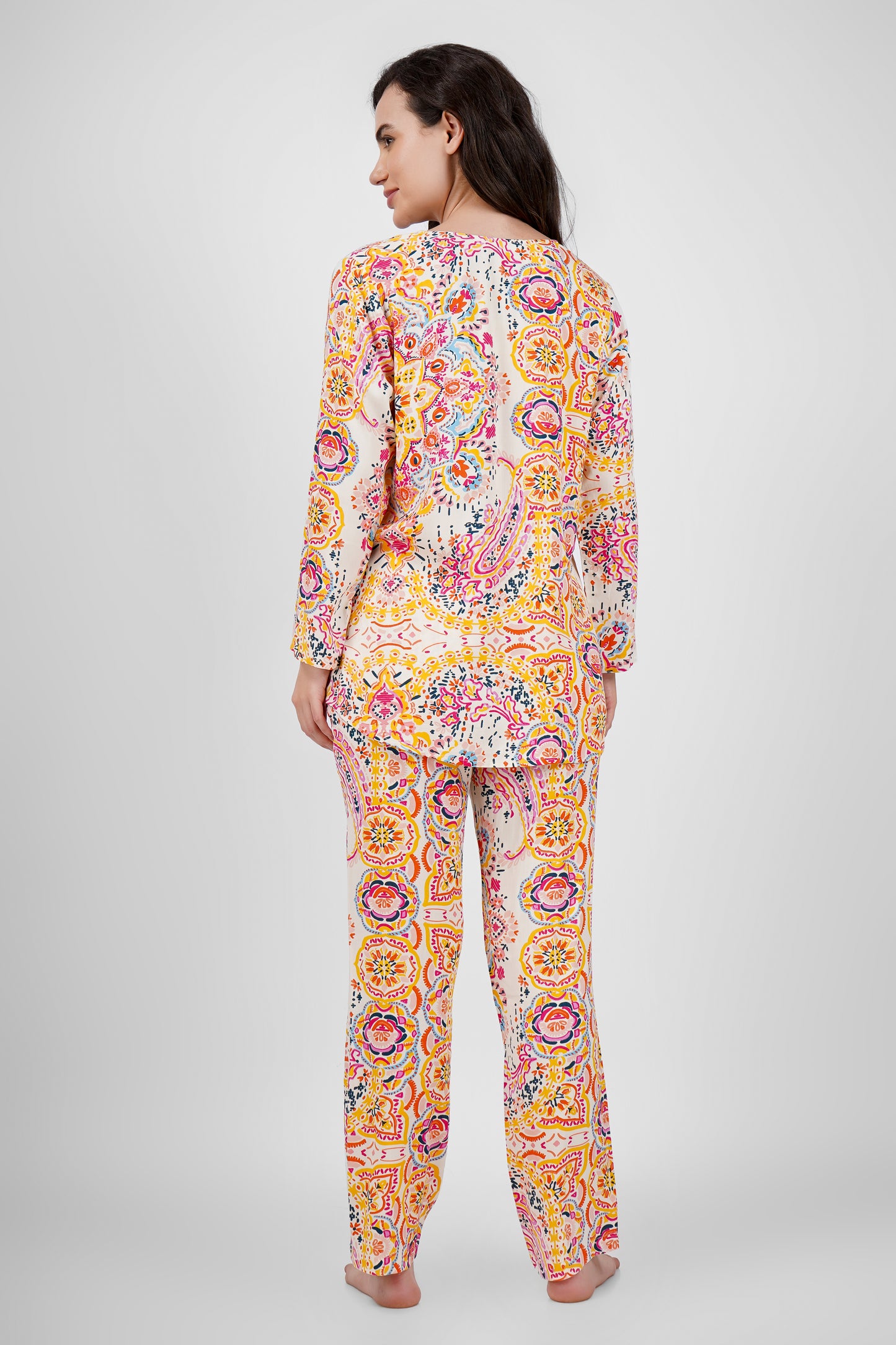 Pink Mandala Nightsuit Set