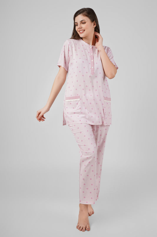 Pink Petal Nightsuit Set