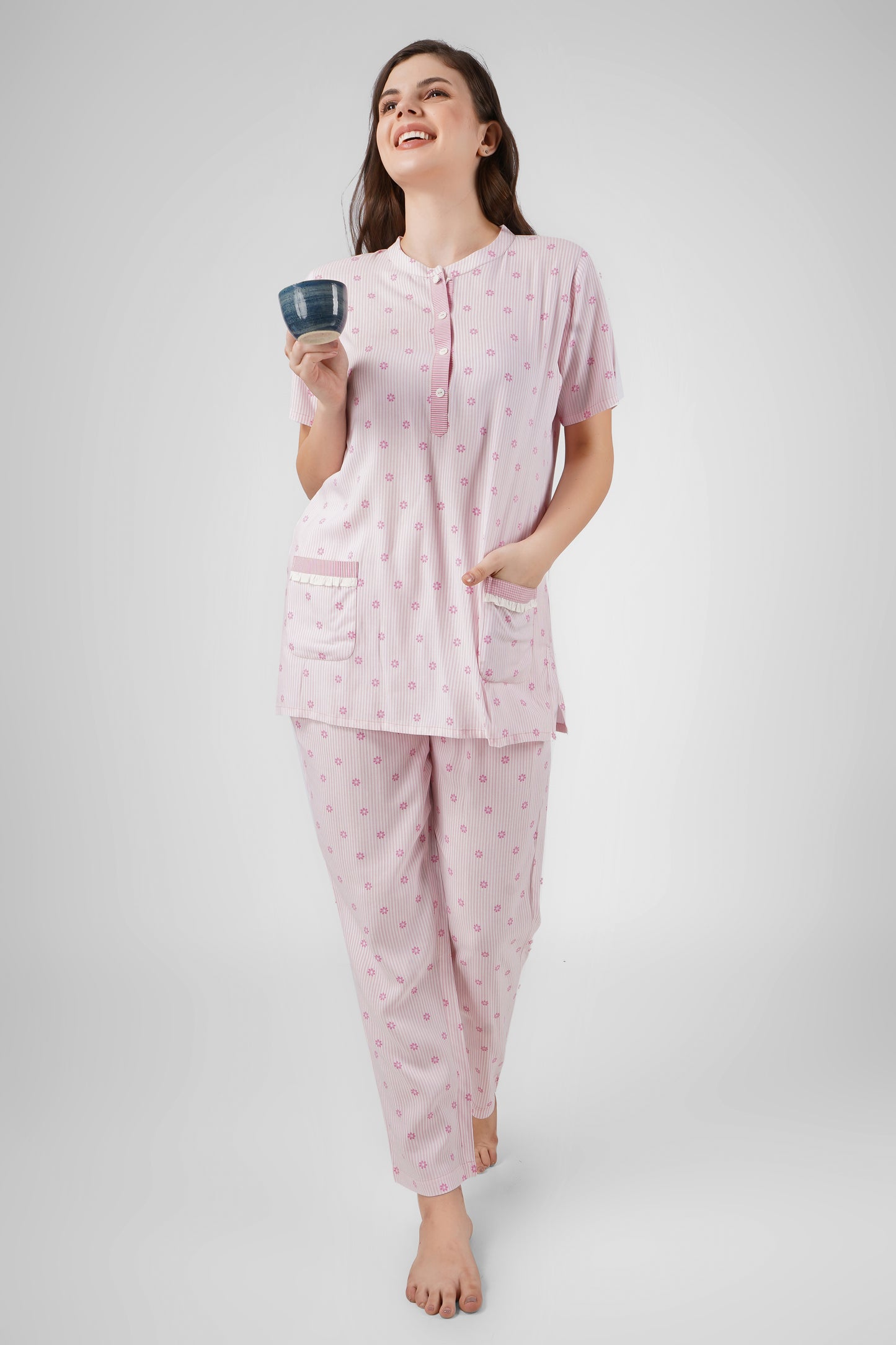 Pink Petal Nightsuit Set