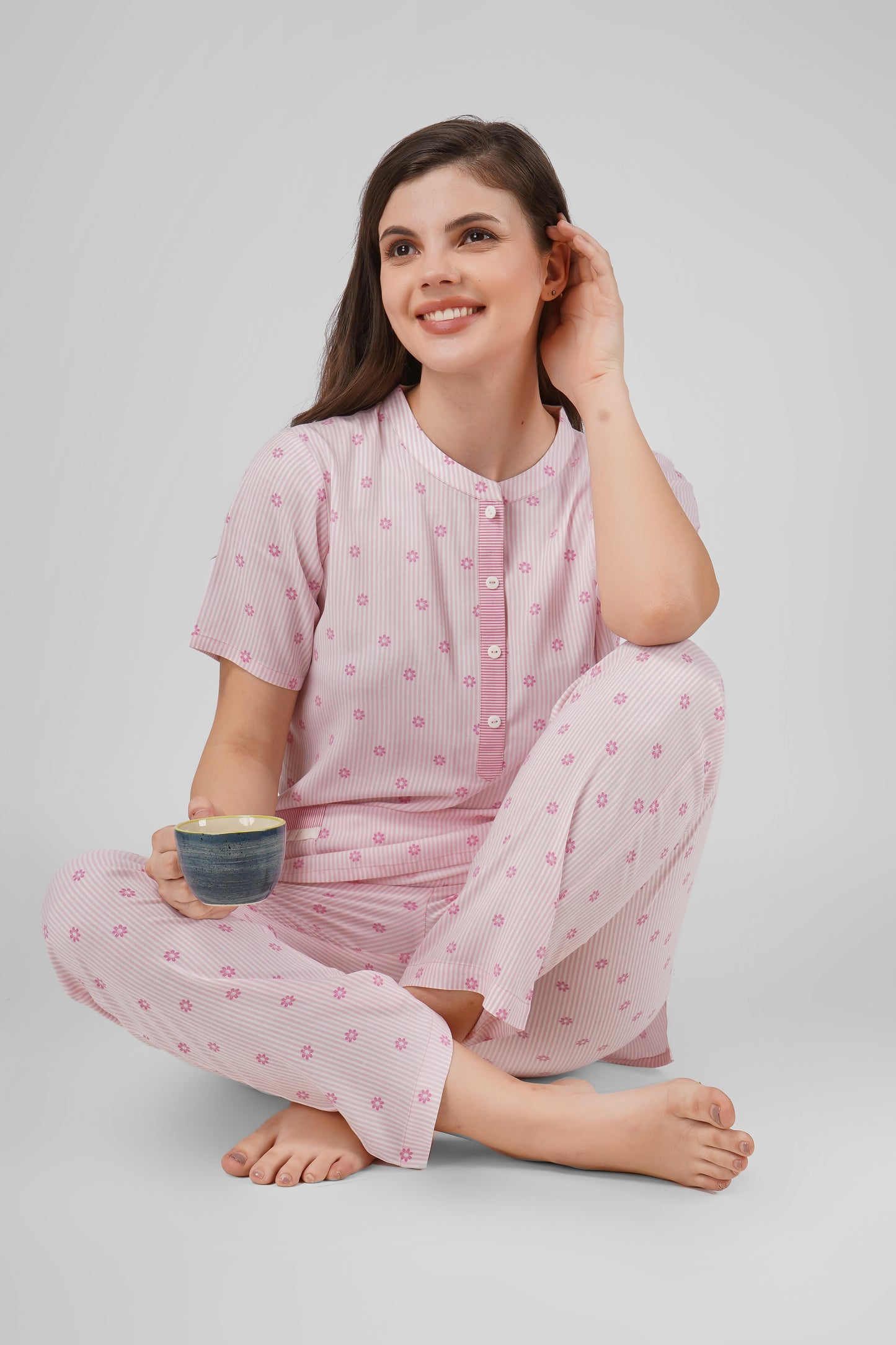 Pink Petal Nightsuit Set