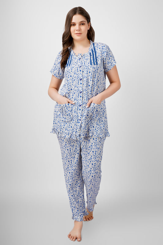 Blue Whisper Nightsuit Set